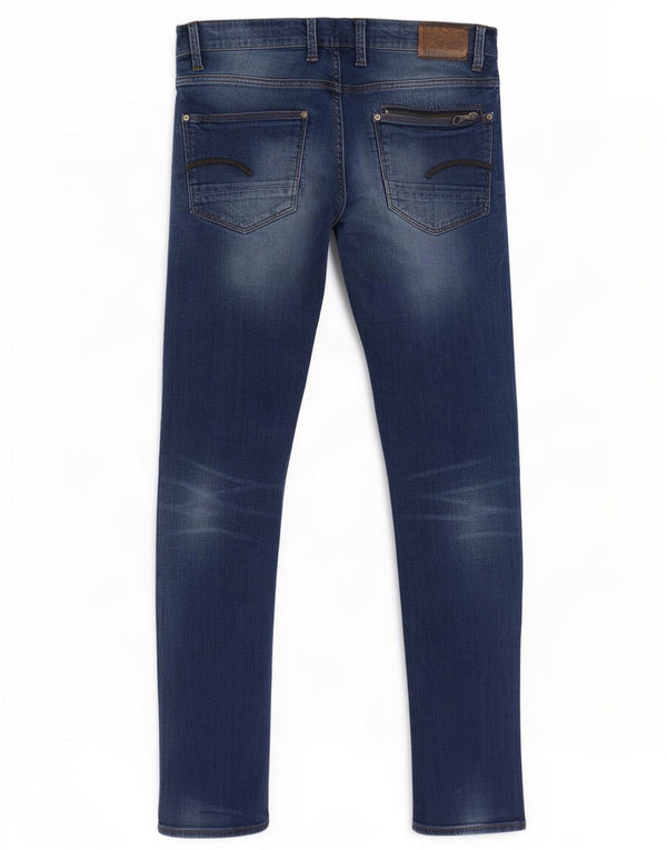 G-Star Masculino Attacc Super Slim Jeans W33 L34 Azul Algodão