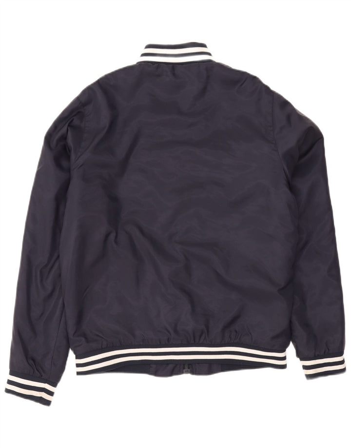 Jaqueta bomber masculina Lotto UK 38 poliamida listrada azul marinho médio