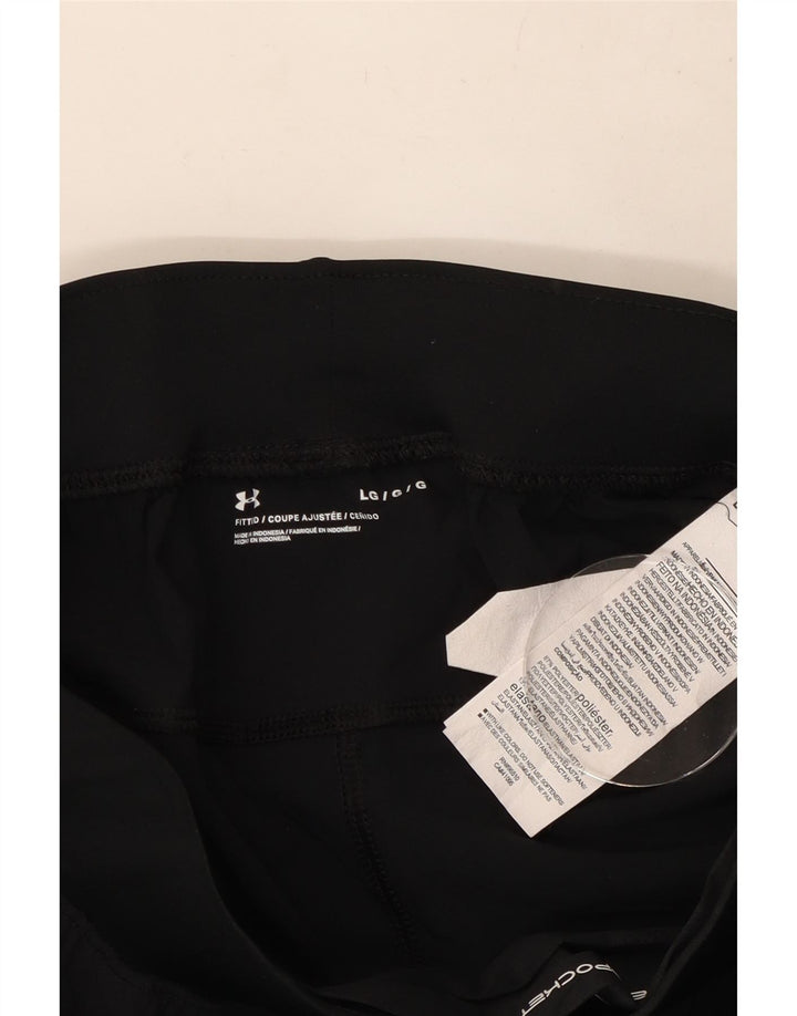 Calça de treino feminina Under Armour UK 14 grande poliéster preto