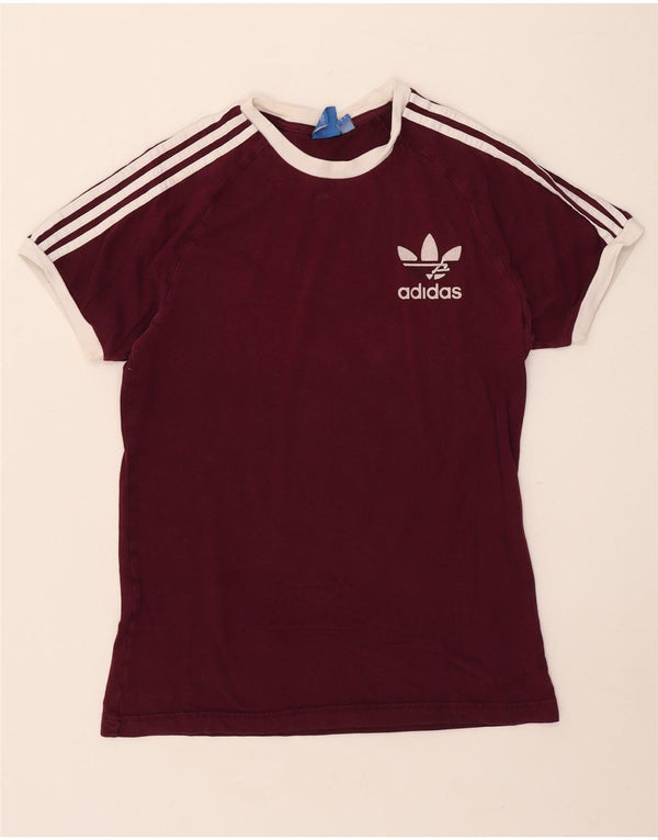 Adidas Camiseta Feminina Top UK 12 Médio Algodão Borgonha