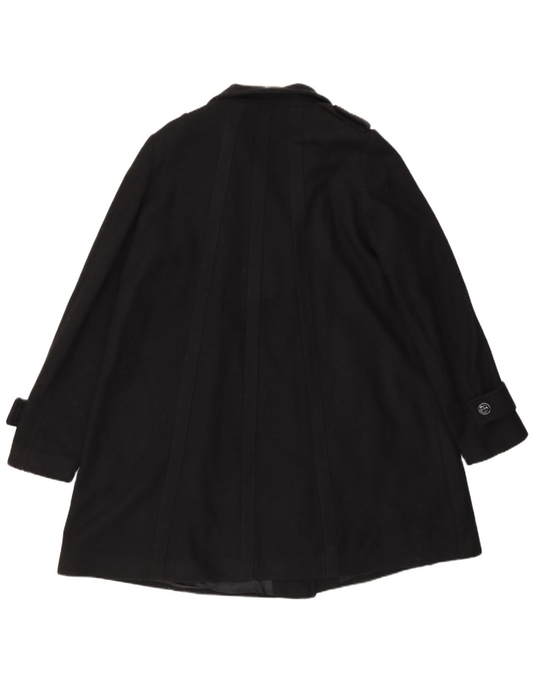 Sobretudo militar feminino Reiss UK 12 lã preta média