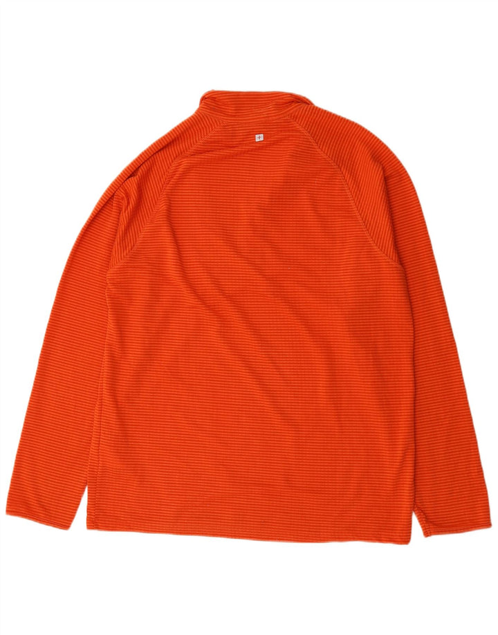 Mountain Warehouse Mens Pulôver Treino Top Grande Listrado Laranja