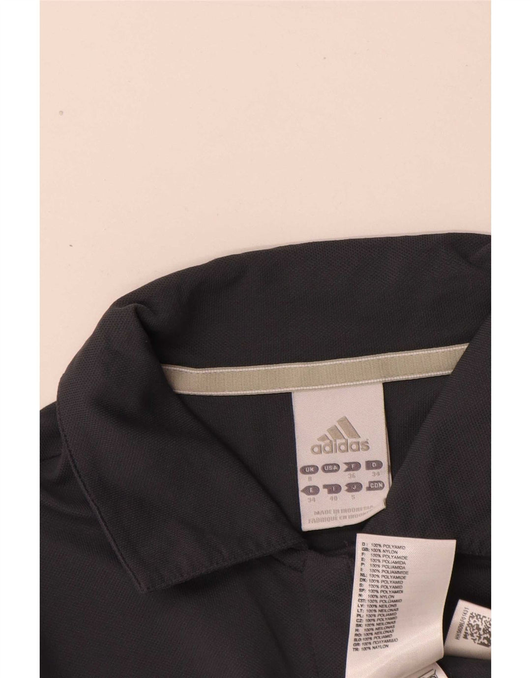 Camisa Polo Adidas Climalite Feminina UK 8 Pequena Cinza Poliamida