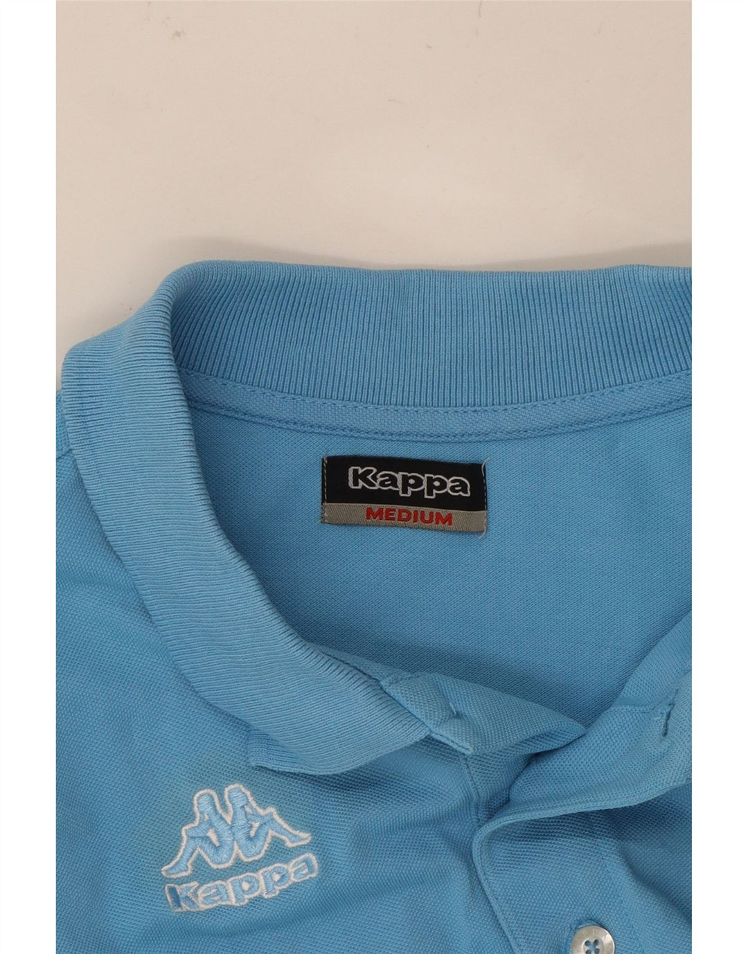 KAPPA Mens Polo Shirt Medium Blue Cotton Vintage Kappa and Second-Hand Kappa from Messina Hembry 
