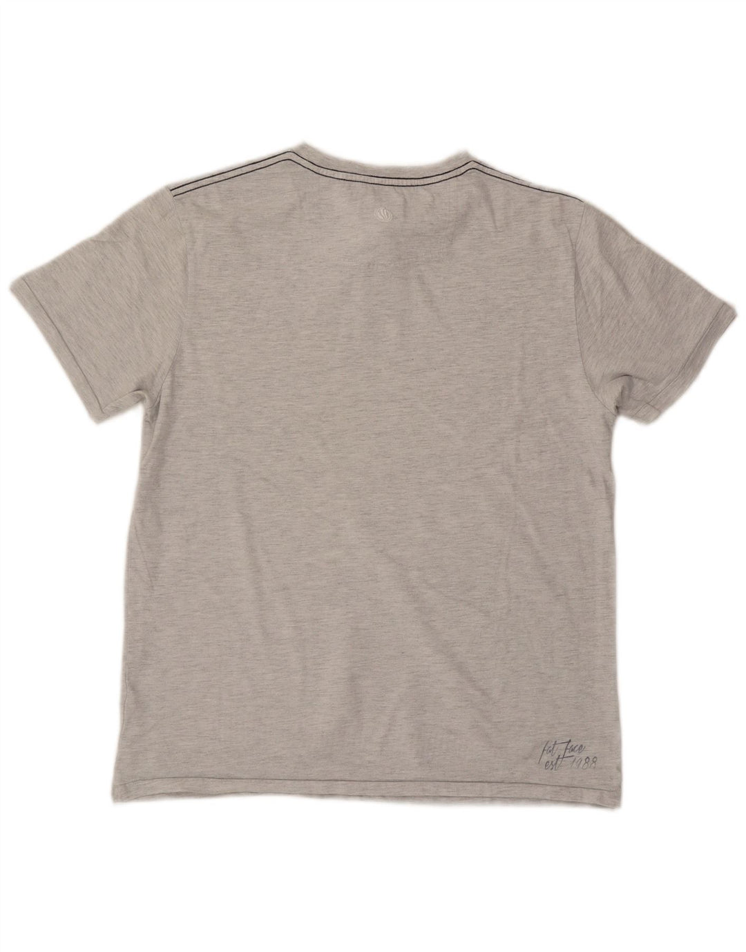 Camiseta gráfica masculina Fat Face Top algodão cinza médio