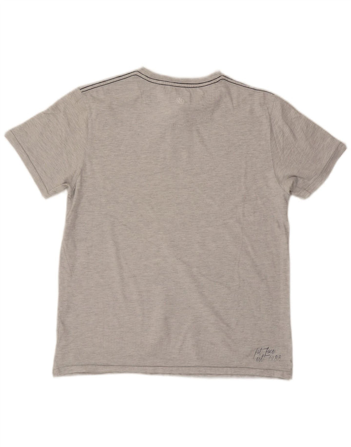 Camiseta gráfica masculina Fat Face Top algodão cinza médio