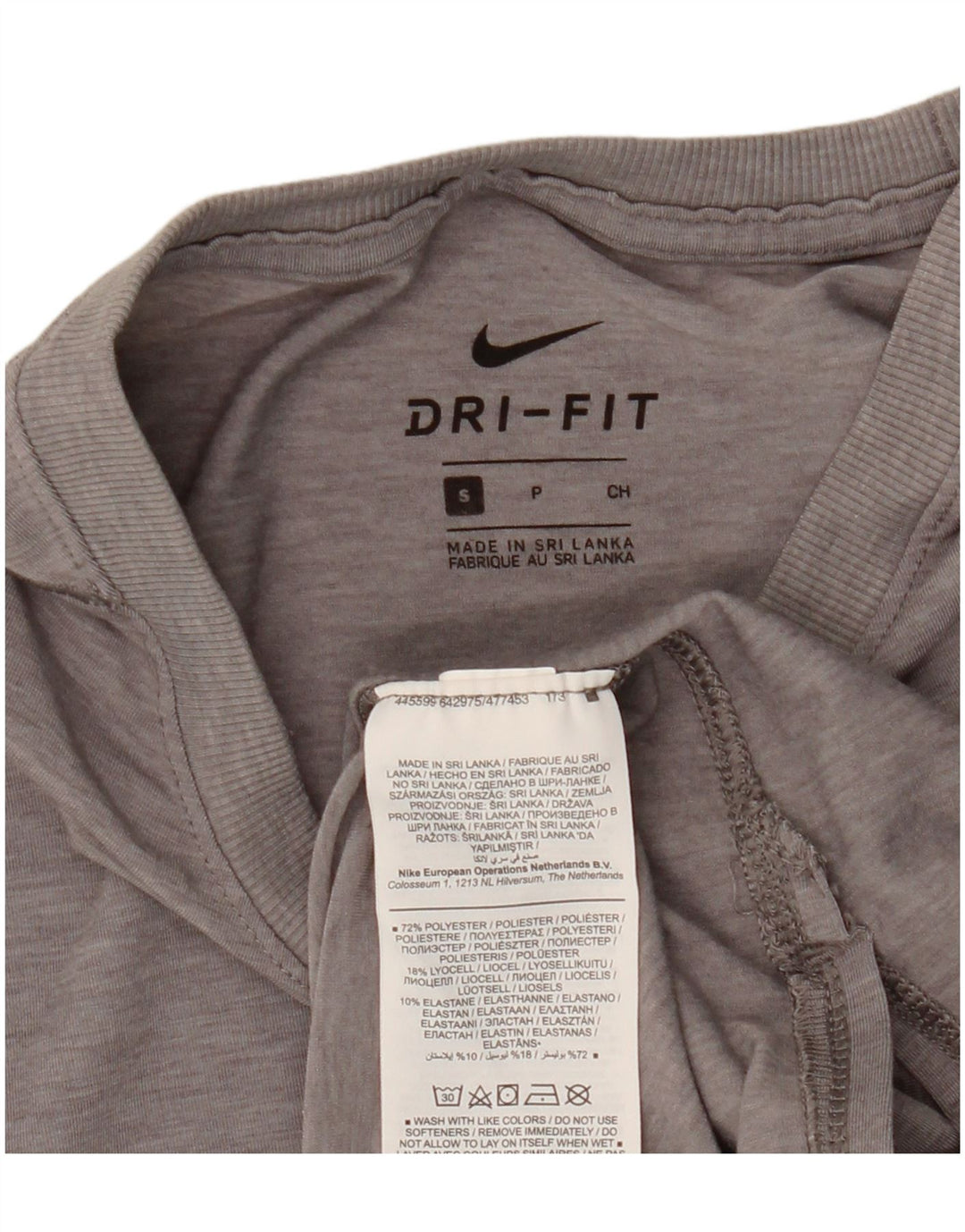 Nike Womens Dri Fit Vest Top UK 10 Pequeno Cinza Poliéster