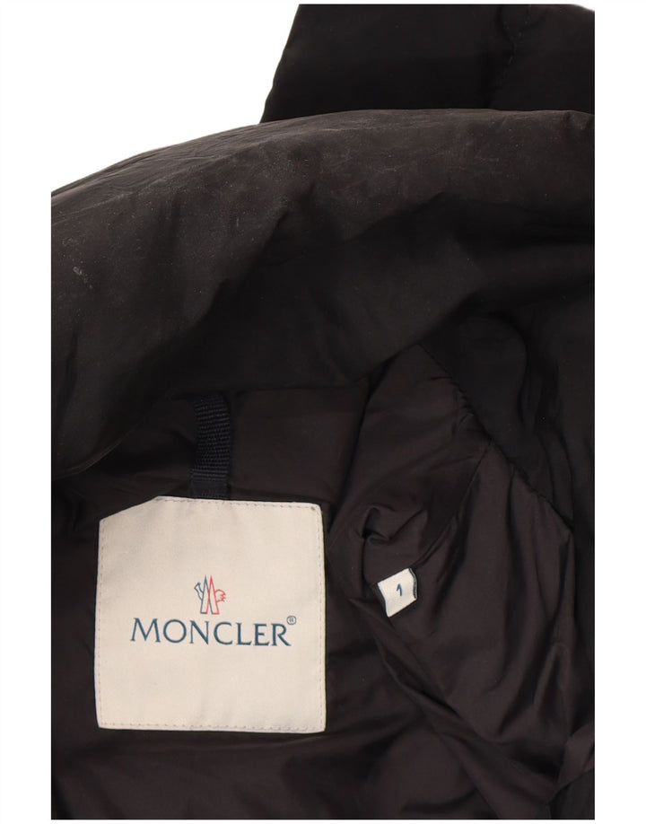 Casaco acolchoado feminino MONCLER tamanho 1 pequeno preto poliamida clássico