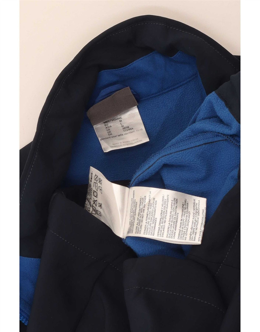 Jaqueta masculina de agasalho Jack Wolfskin Reino Unido 36/38 poliéster azul marinho médio
