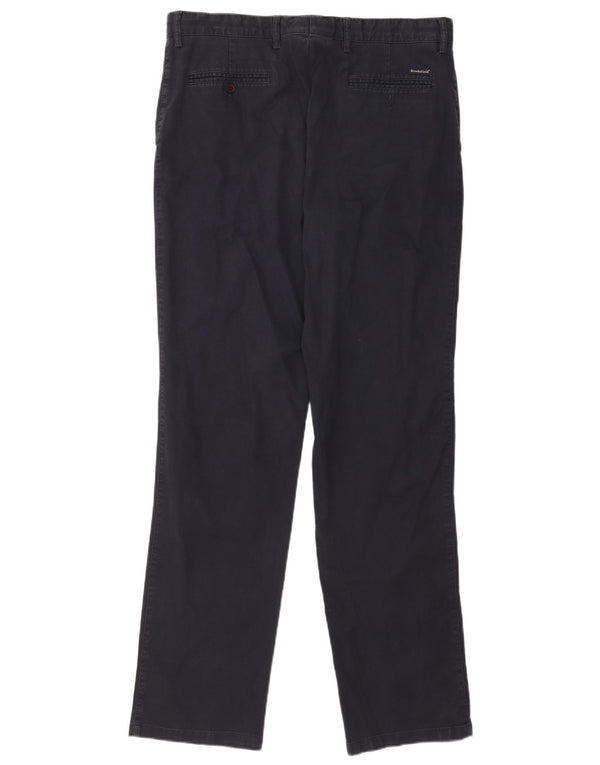Calça masculina de terno reto Brooksfield IT 54 2XL W36 L35 Algodão azul marinho