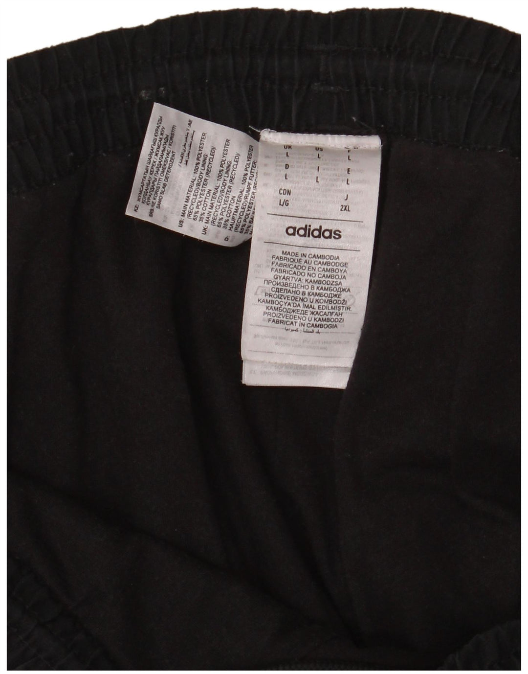 Adidas Mens Treino Calças Joggers Grande Poliéster Preto