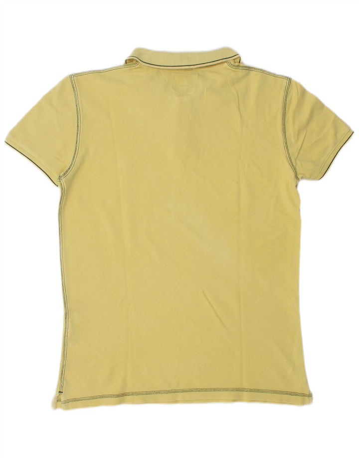 Camisa polo masculina Wrangler Slim Fit algodão amarelo médio