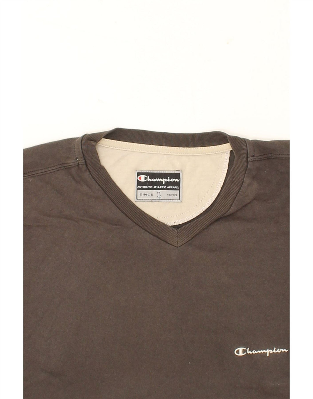 CHAMPION Mens T-Shirt Top Large Grey Cotton Vintage Champion and Second-Hand Champion from Messina Hembry 