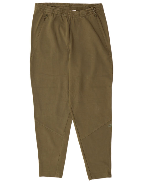 Calças de treino masculinas ADIDAS grandes cáqui rayon