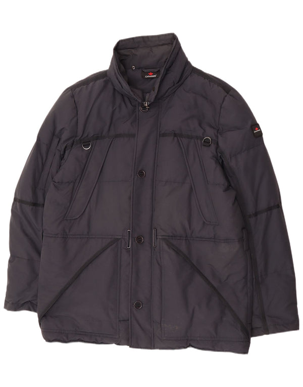 Jaqueta acolchoada masculina Canadiens UK 42 XL algodão azul marinho