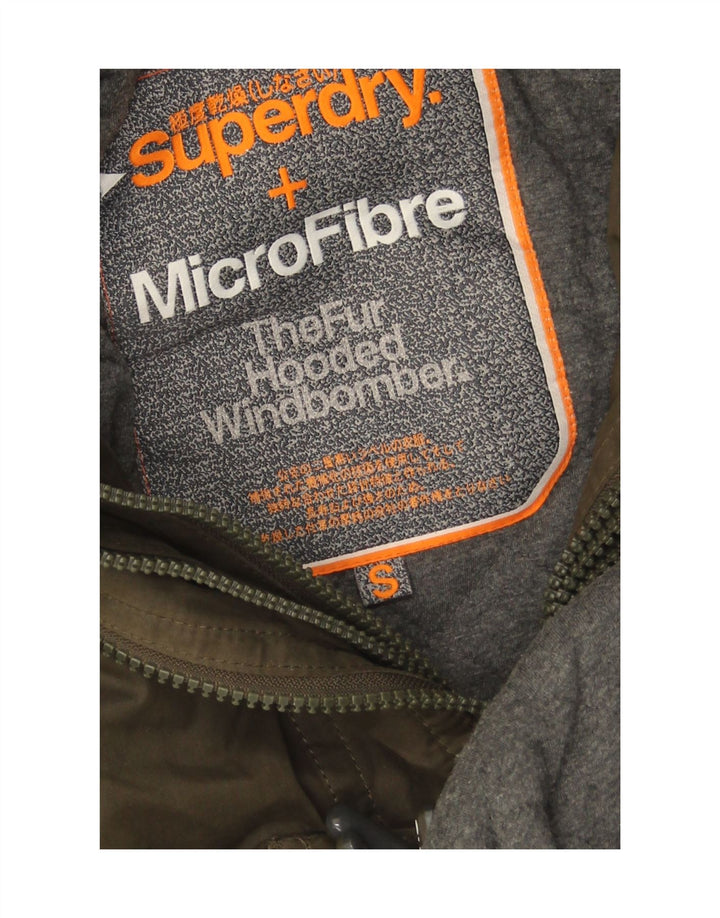 Jaqueta corta-vento masculina Superdry The Windbomber Bomber UK 36 pequena cáqui