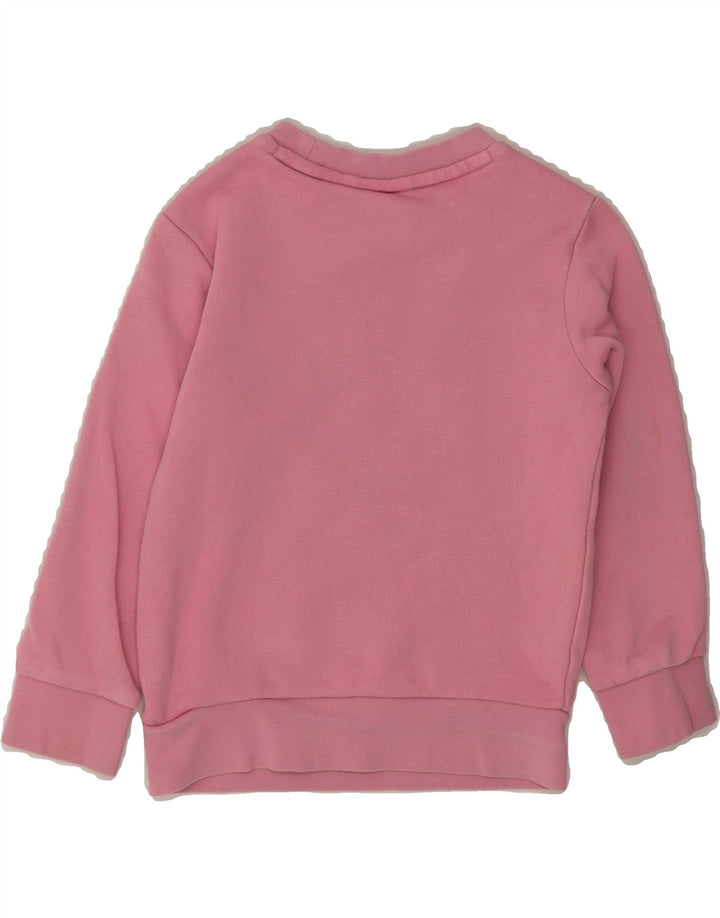 ADIDAS Girls Graphic Sweatshirt Jumper 2-3 Years Pink Vintage Adidas and Second-Hand Adidas from Messina Hembry 
