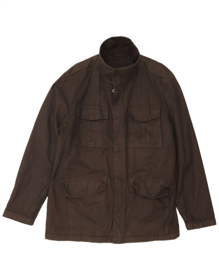 Jaqueta utilitária masculina Marks & Spencer UK 44 2XL algodão preto
