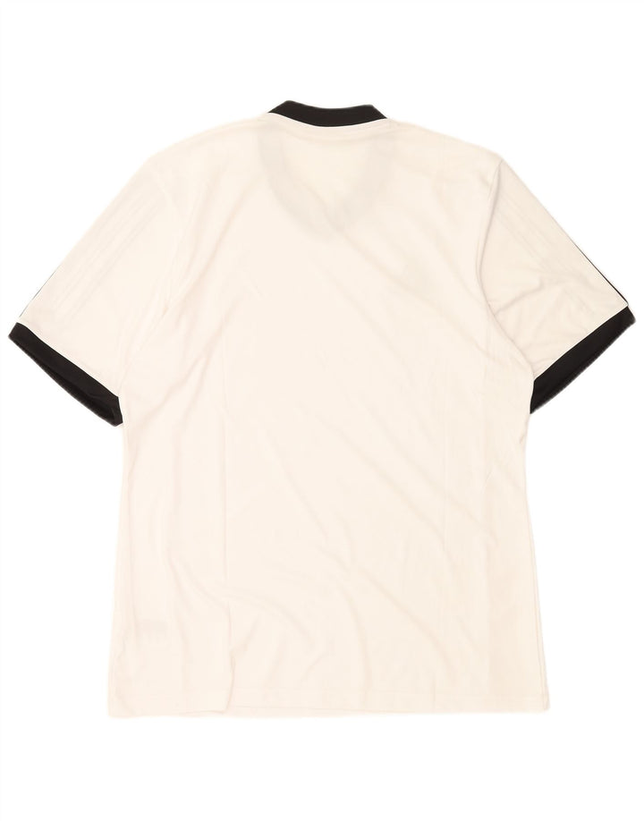 Adidas Mens Climalite Camiseta Top Grande Poliéster Branco