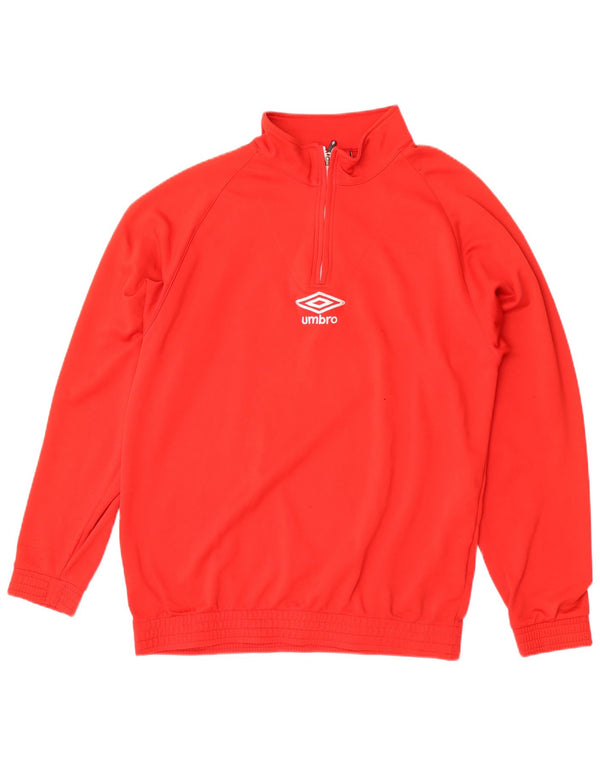 Moletom masculino Umbro com zíper e gola XL em poliéster vermelho