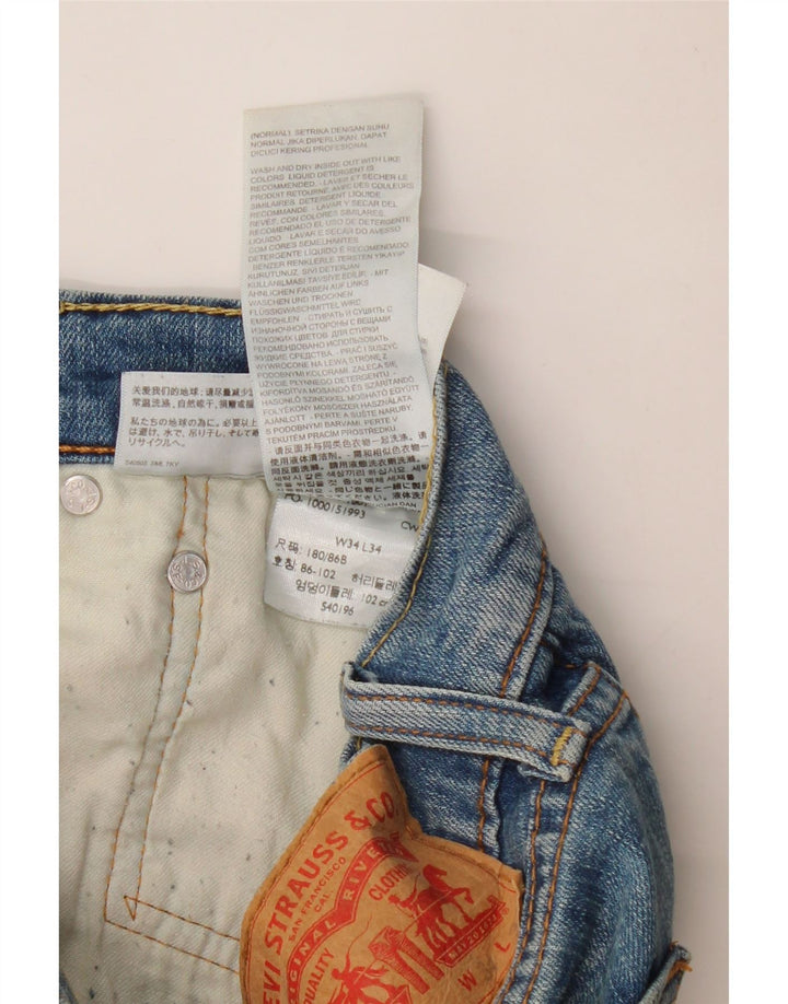 LEVI'S Masculino 511 Slim Jeans W34 L34 Azul Algodão