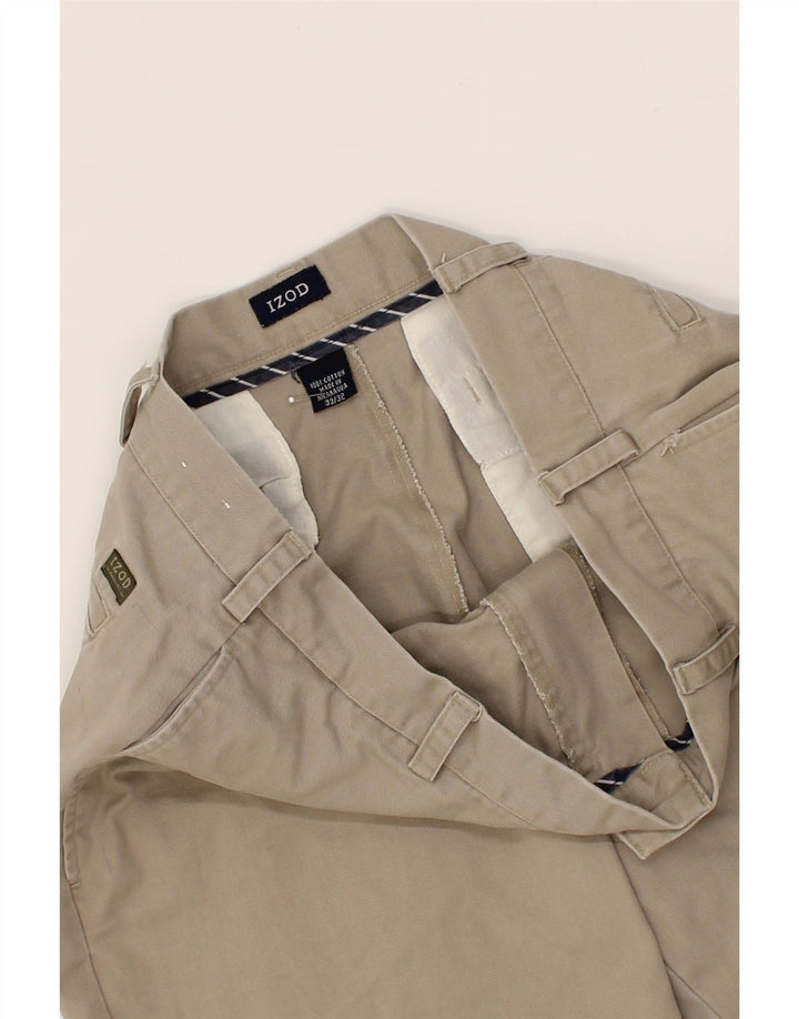 IZOD Mens Straight Chino Trousers W33 L32  Beige Cotton Vintage Izod and Second-Hand Izod from Messina Hembry 