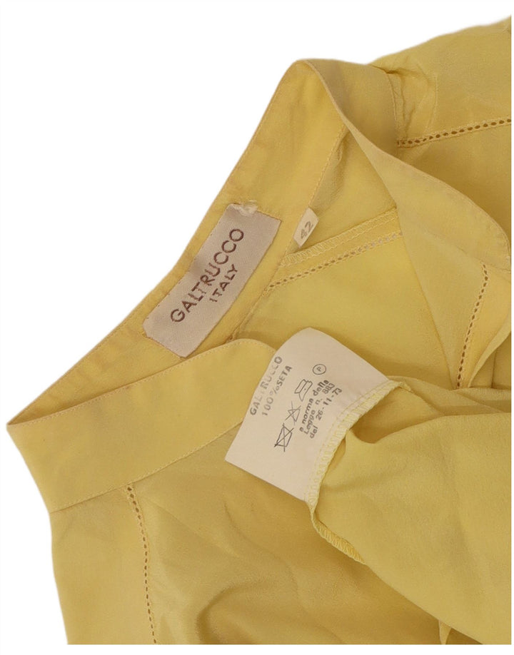 Pulôver feminino Galtrucco blusa IT 42 seda amarela média