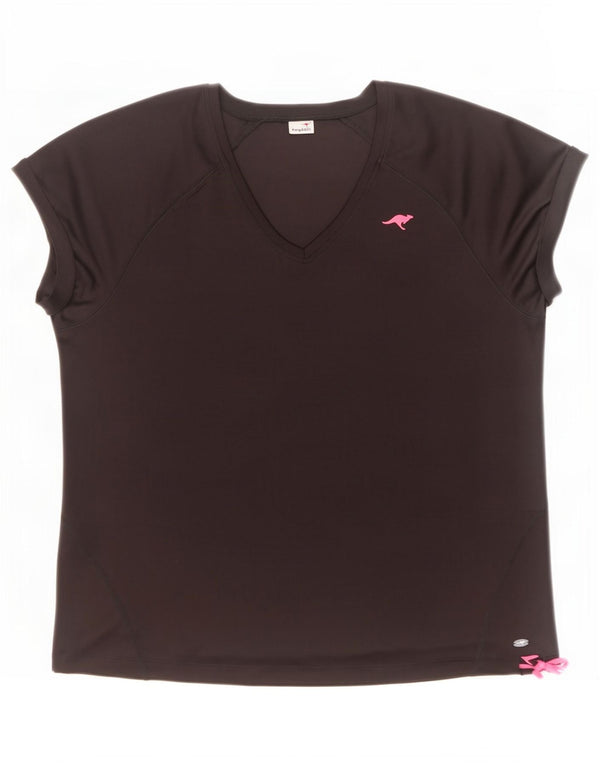 Camiseta feminina Kangaroos UK 22/24 2XL poliéster preto