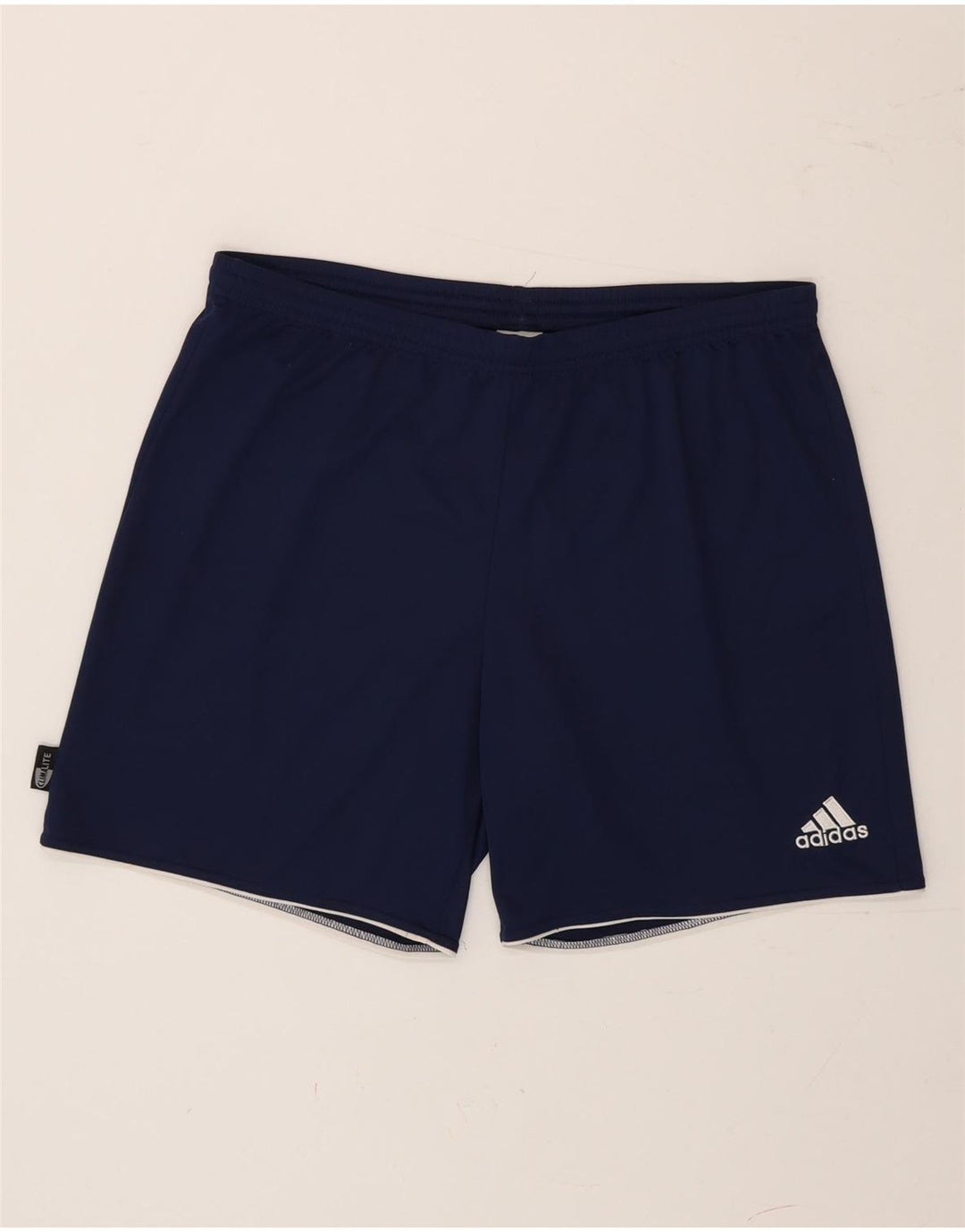 Shorts esportivos masculinos Adidas Climalite grandes poliéster azul marinho