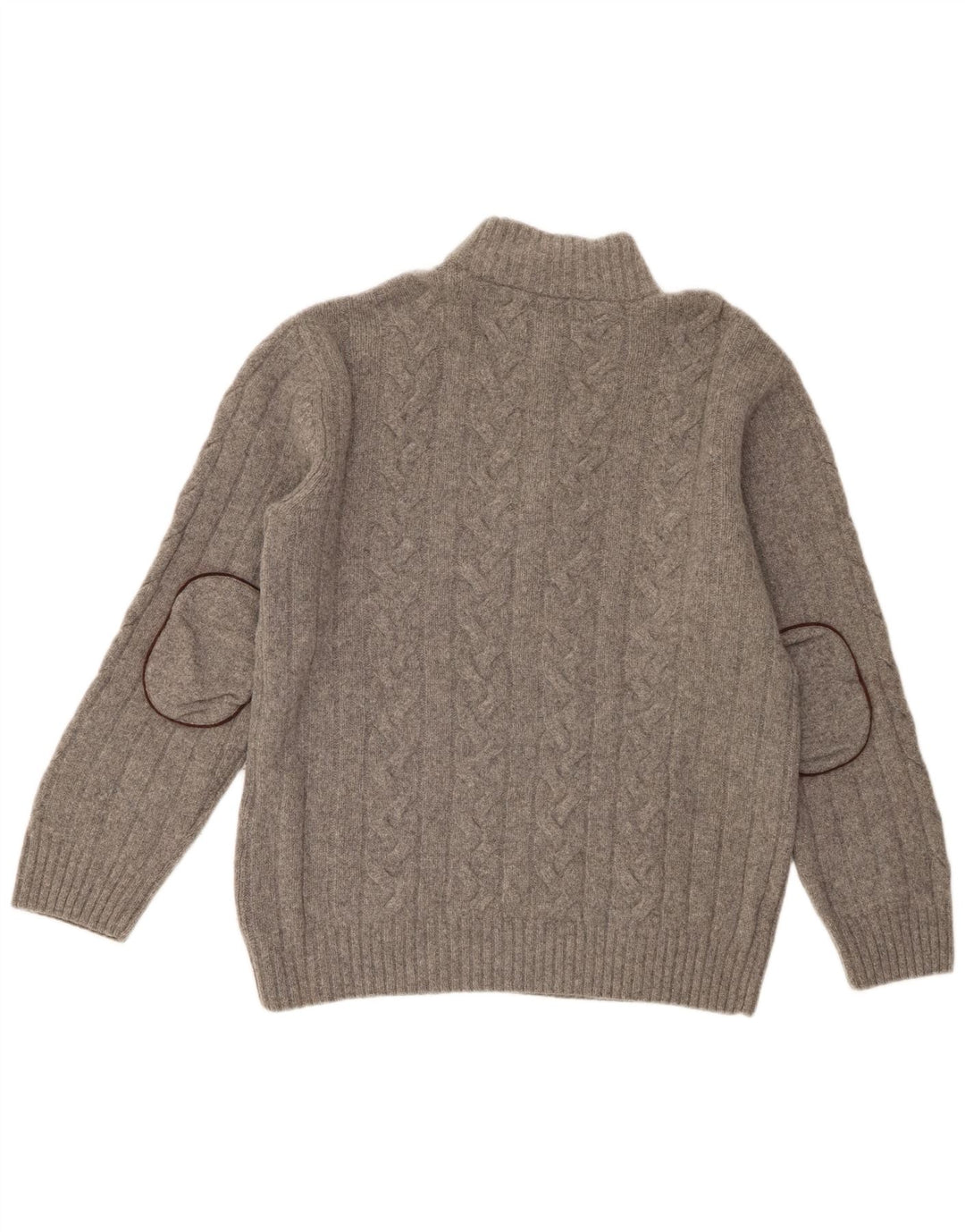 Suéter masculino Gant com zíper e gola 2XL lã Merino cinza