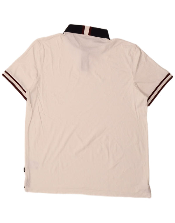 Camisa polo masculina Hugo Boss Regular Fit 2XL algodão branco