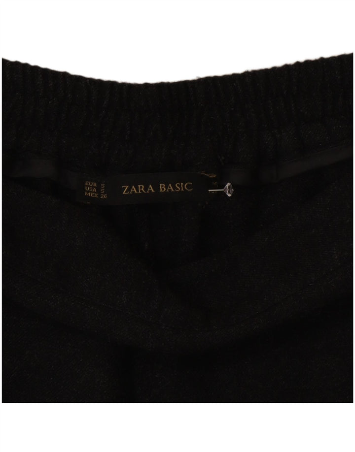 Calça feminina casual slim Zara pequena W26 L28 cinza