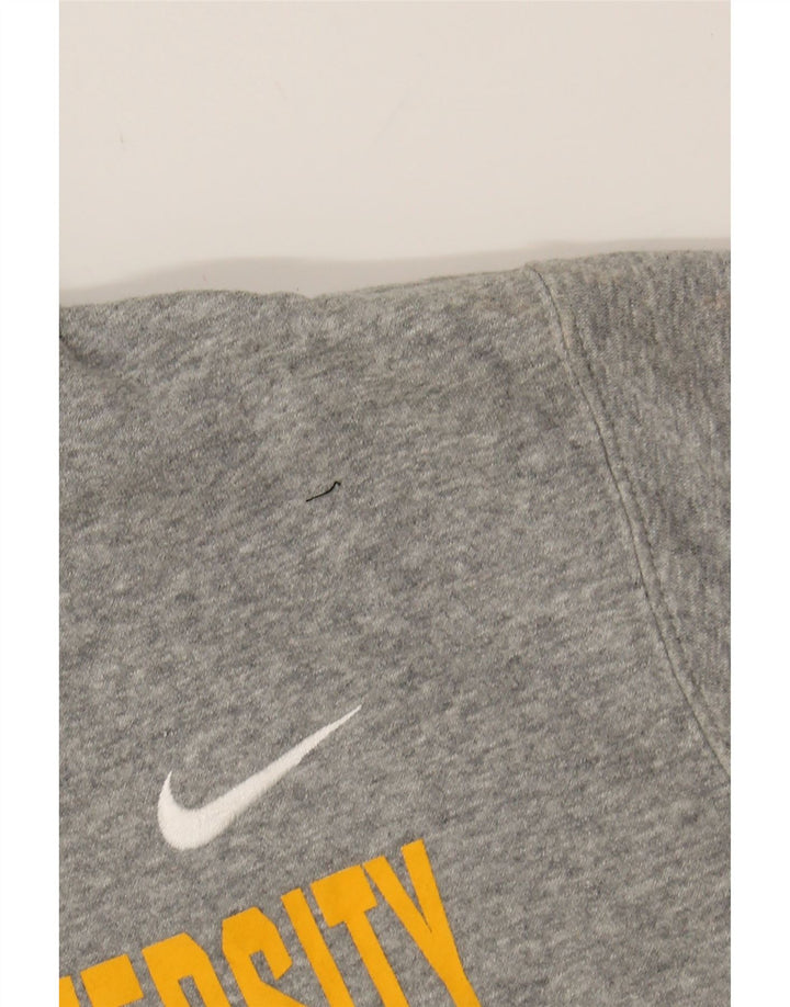 NIKE Womens Graphic Hoodie Jumper UK 16 Large Grey Cotton Vintage Nike and Second-Hand Nike from Messina Hembry 