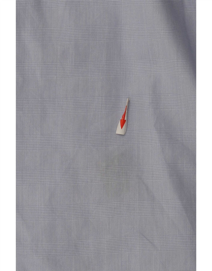 Camisa masculina Nautica grande algodão xadrez azul