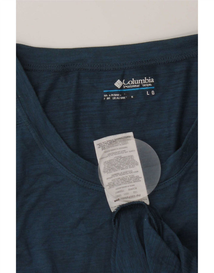 Camiseta masculina Columbia grande poliéster azul
