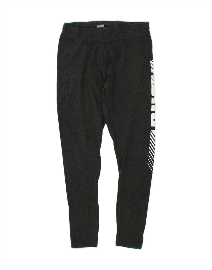 PUMA Womens Graphic Leggings UK 14 Medium  Grey Cotton Vintage Puma and Second-Hand Puma from Messina Hembry 