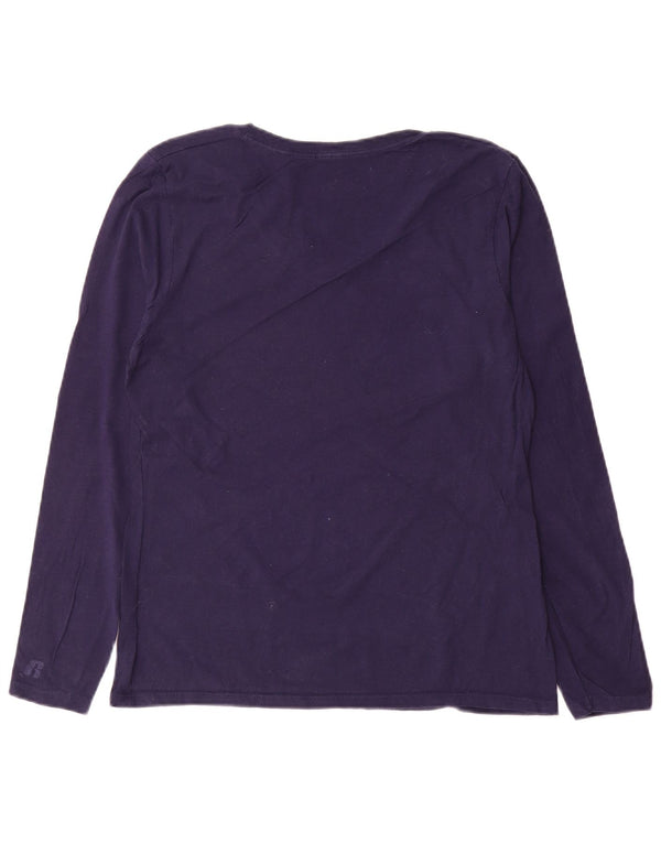 Russell Athletic Boys Camiseta gráfica manga comprida 8-9 anos médio azul marinho