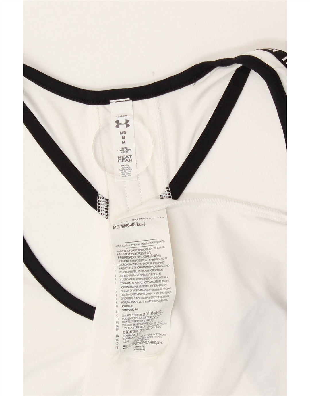 Under Armour Womens Graphic Vest Top UK 14 Médio Off White Poliéster
