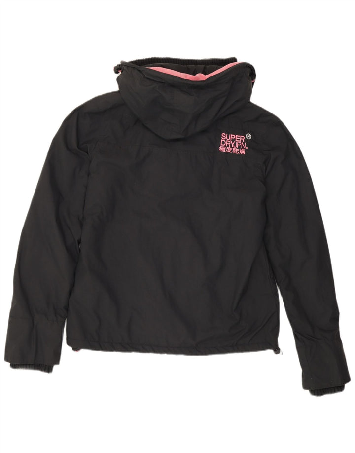 Jaqueta corta-vento feminina Superdry com capuz e blusão UK 14 cinza médio