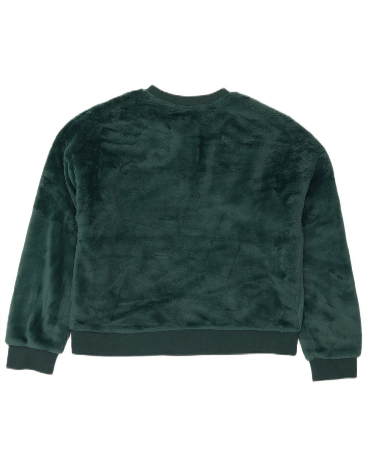 Suéter feminino Marks & Spencer oversized cropped Reino Unido 10 pequeno verde