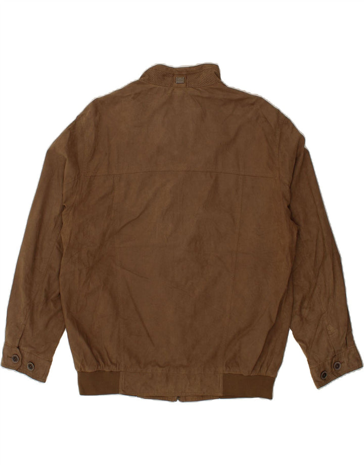 Jaqueta bomber masculina PIERRE CARDIN IT 56 3XL marrom poliamida