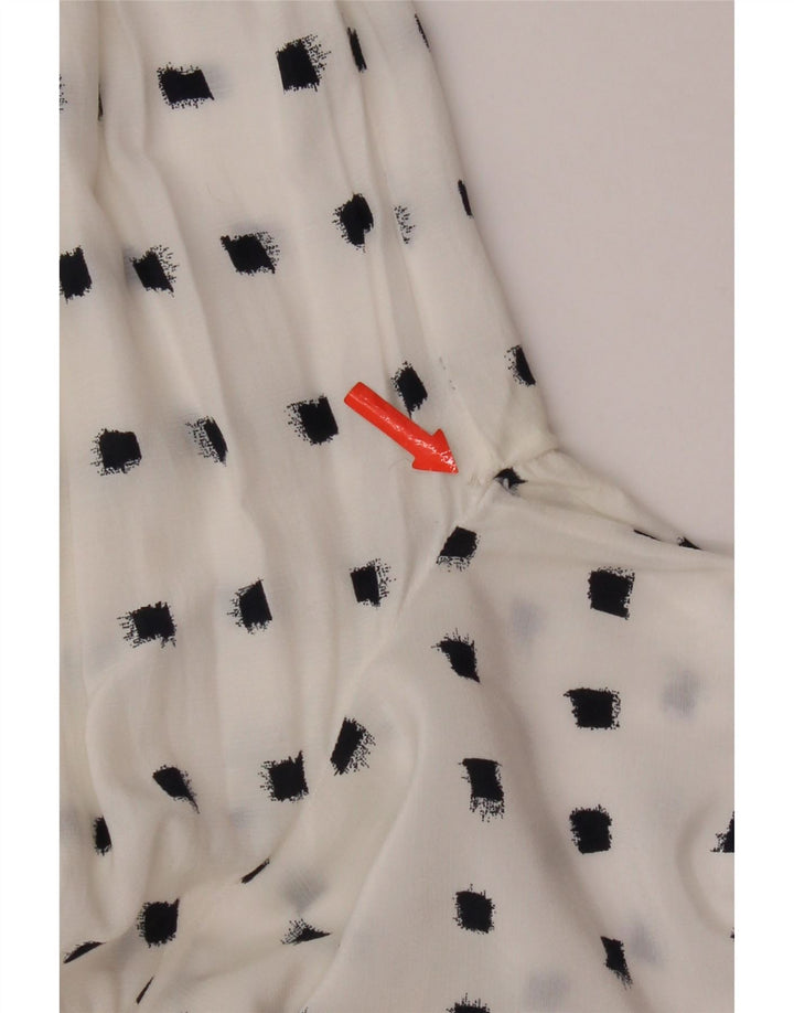 Blusa feminina de manga comprida Massimo Dutti EU 36 XS branco manchado