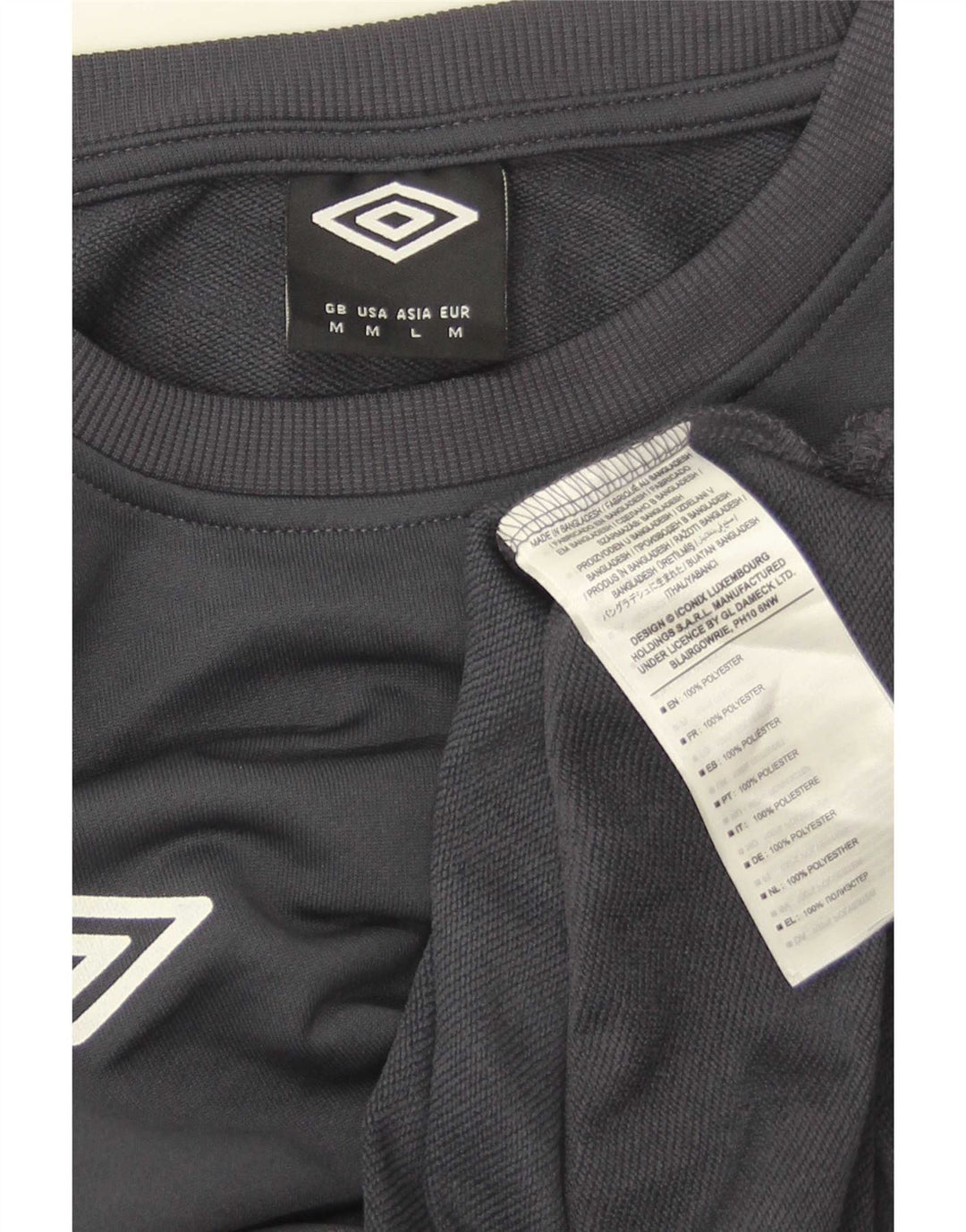 Umbro moletom masculino jumper cinza médio colorblock poliéster