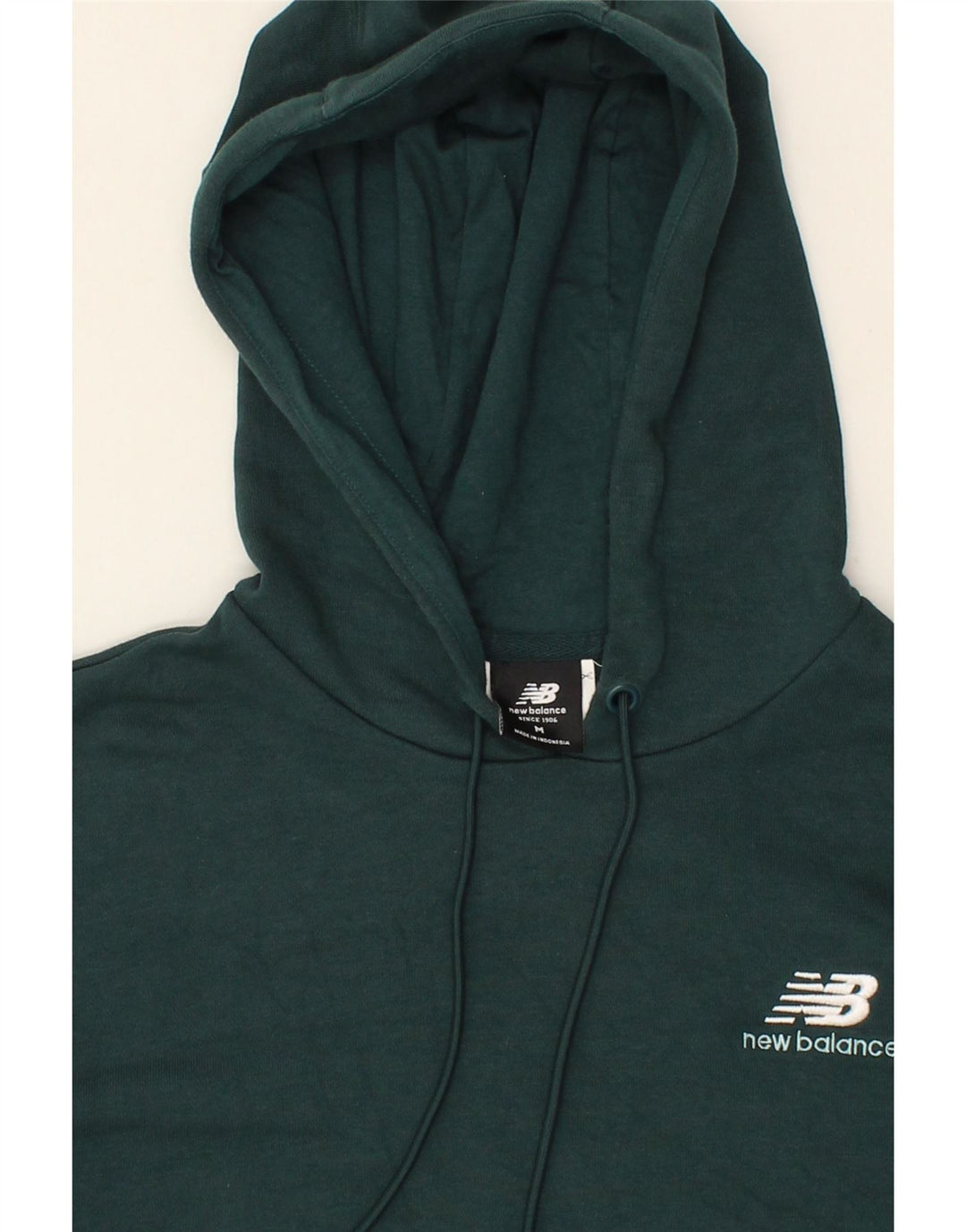 NEW BALANCE Mens Hoodie Jumper Medium Green Cotton