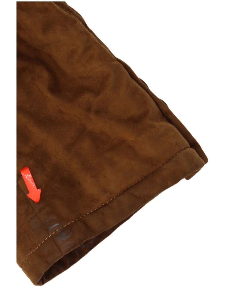 Jaqueta de camurça masculina vintage tamanho 60 3XL couro marrom