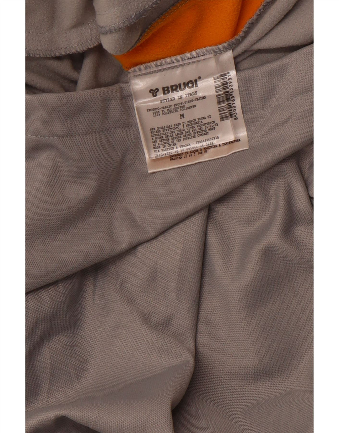 Jaqueta masculina de agasalho BRUGI cinza médio em poliéster colorblock