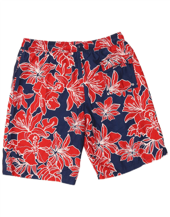 Shorts de natação masculino Marks & Spencer médio azul marinho floral poliéster
