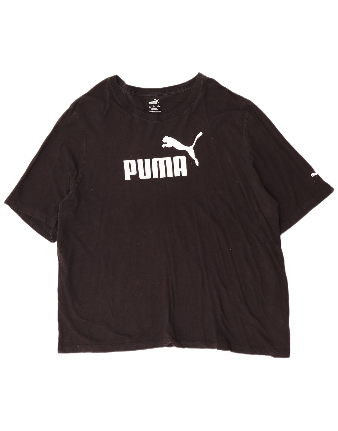 Camiseta masculina gráfica Puma Top 4XL algodão preto