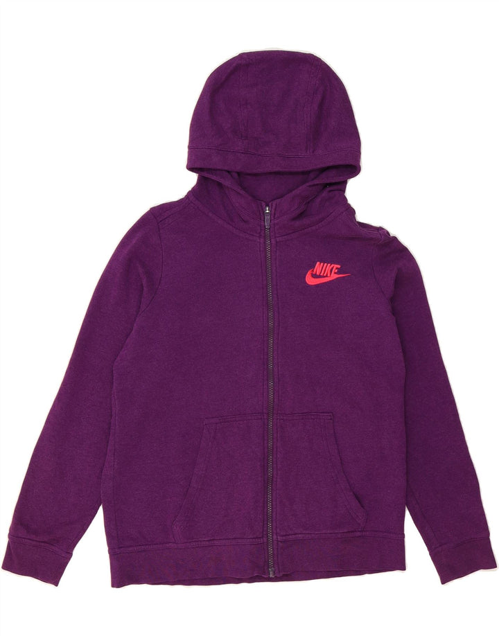 NIKE Womens Zip Hoodie Sweater UK 18 XL Purple Cotton Vintage Nike and Second-Hand Nike from Messina Hembry 