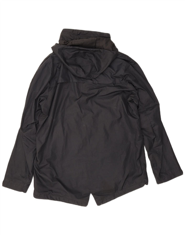 Jaqueta de chuva masculina Nike com capuz UK 42 XL poliéster preto